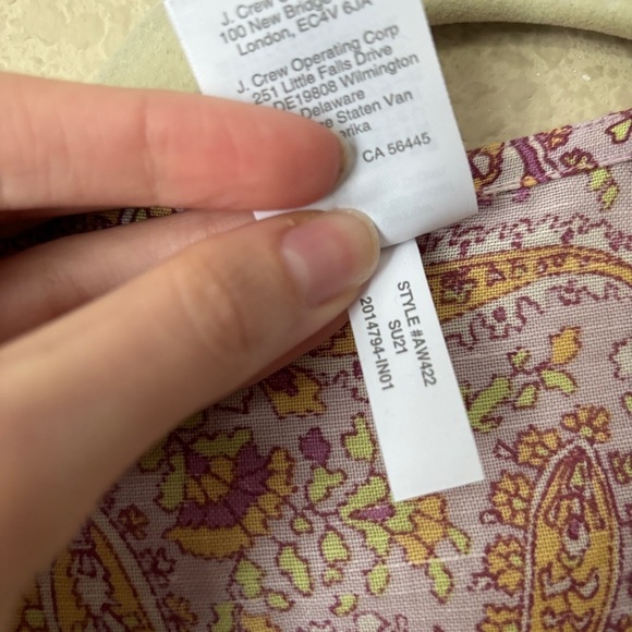 J. Crew Linen Blend Boho Paisley Printed Fringe Trim Beach Poncho Swim Cover Up - Picture 8 of 11